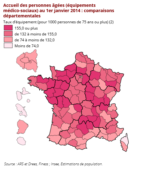 La cartographie des personnes agées en France